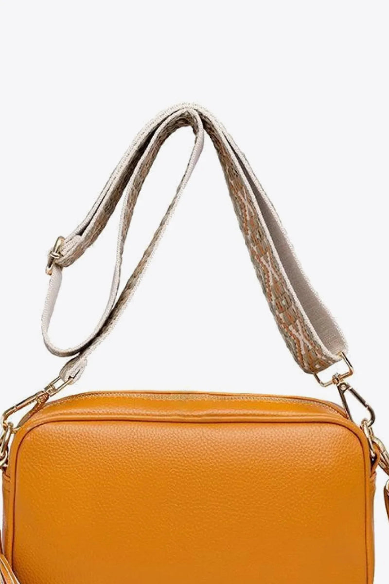PU Leather Tassel Crossbody Bag - Topezmart