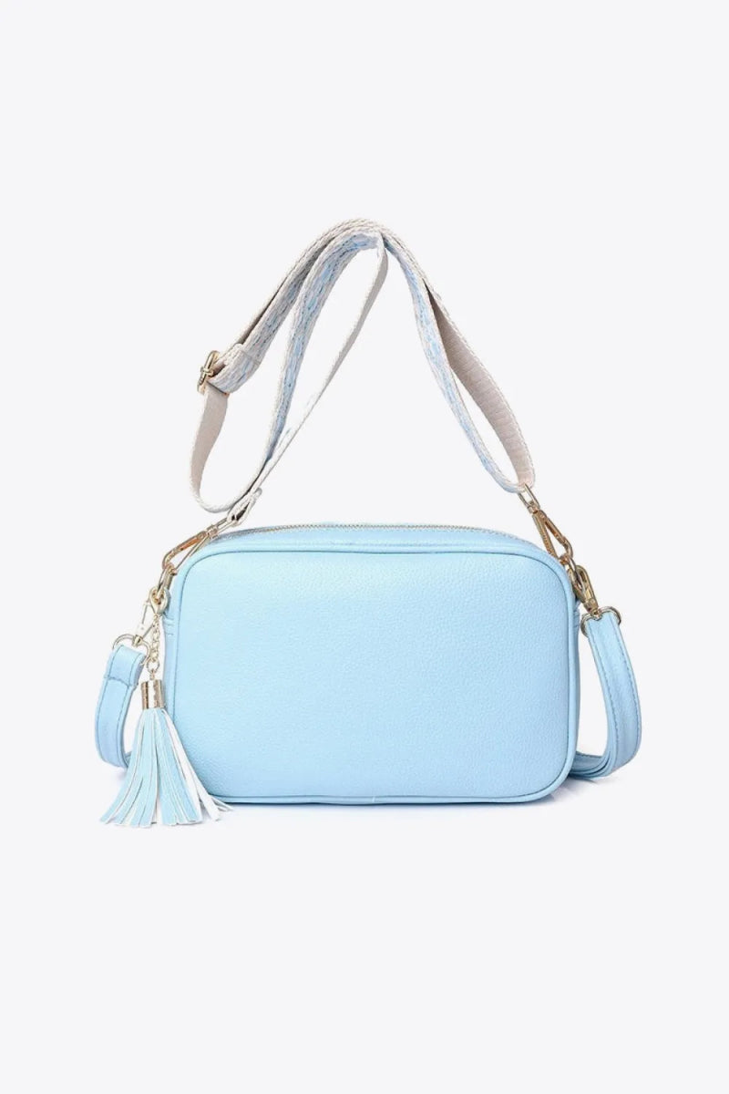 PU Leather Tassel Crossbody Bag - Topezmart