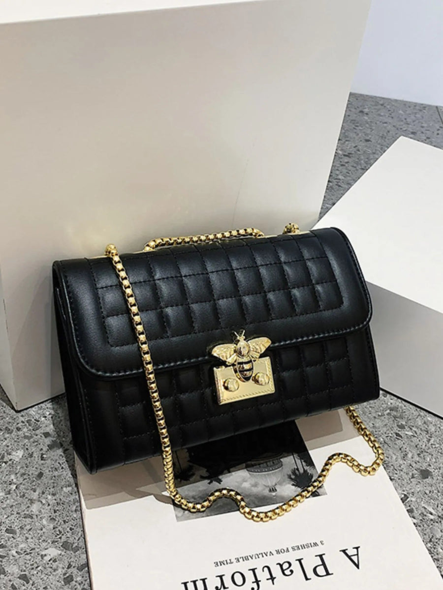 Quilted Chain Shoulder Bag - Topezmart