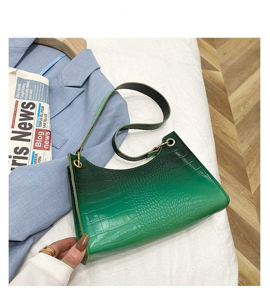 Rainbow Gradient Frog Pattern Bag Women Handbag Shoulder Arm Bag - Topezmart