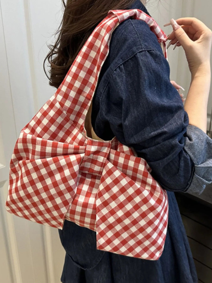 Ruched Bow Shoulder Bag - Topezmart