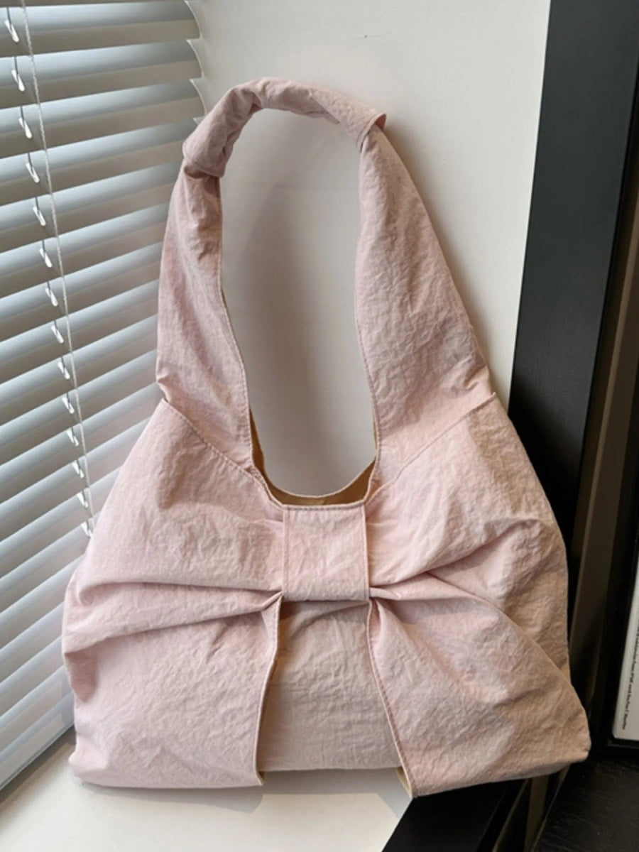 Ruched Bow Shoulder Bag - Topezmart