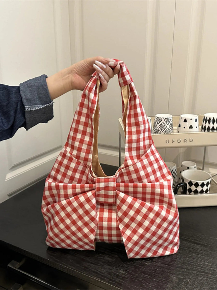 Ruched Bow Shoulder Bag - Topezmart