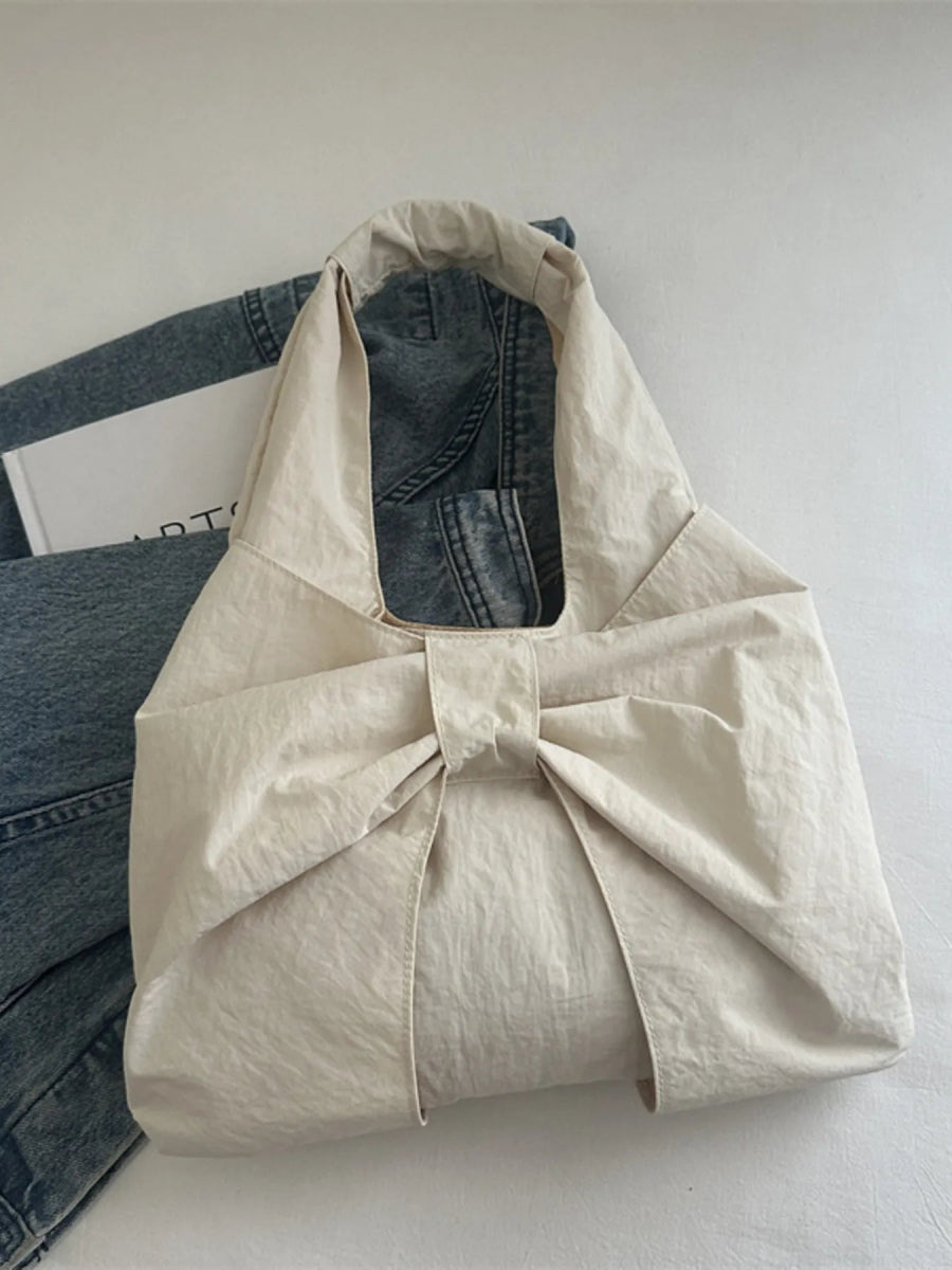 Ruched Bow Shoulder Bag - Topezmart