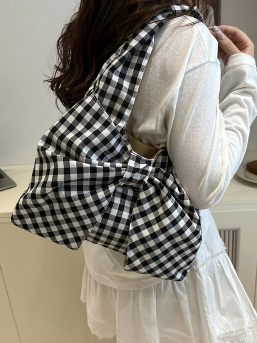 Ruched Bow Shoulder Bag - Topezmart
