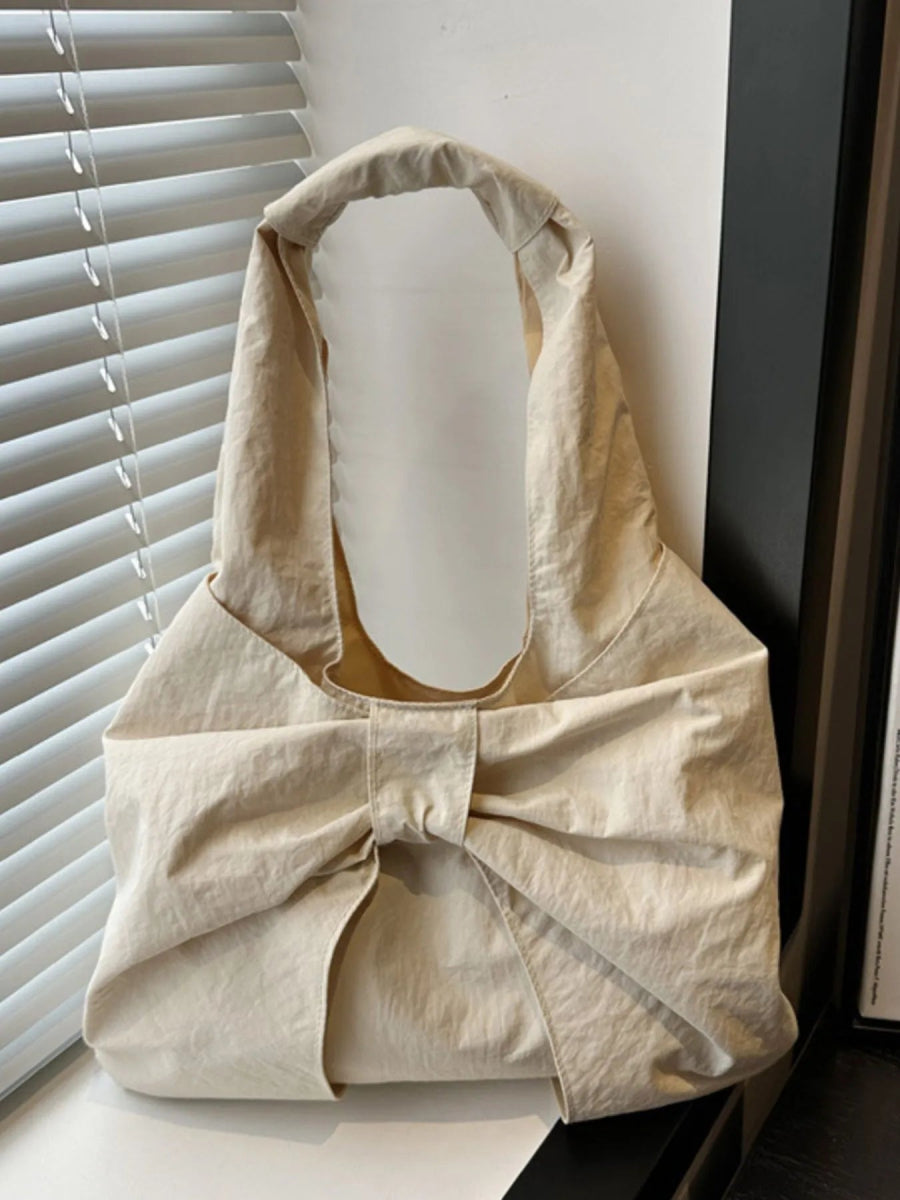 Ruched Bow Shoulder Bag - Topezmart