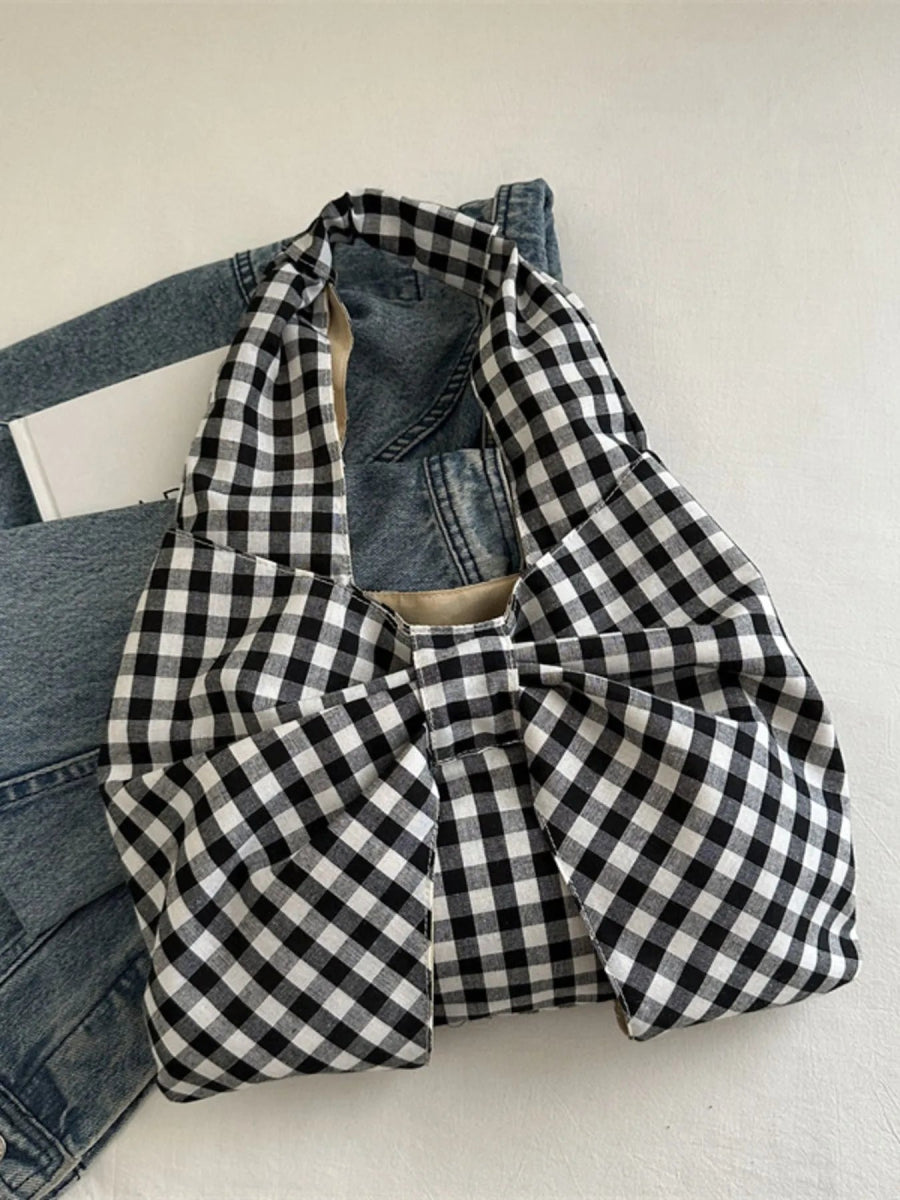 Ruched Bow Shoulder Bag - Topezmart