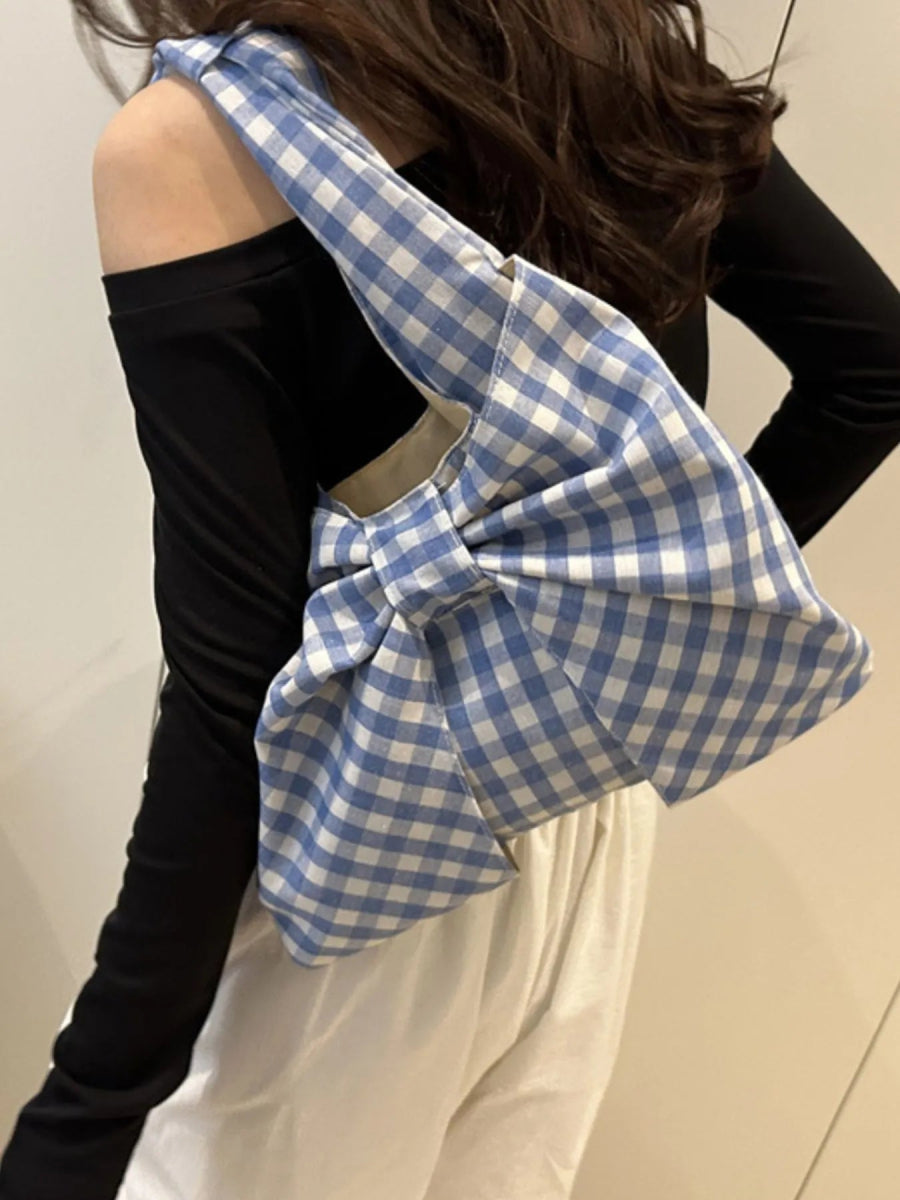 Ruched Bow Shoulder Bag - Topezmart