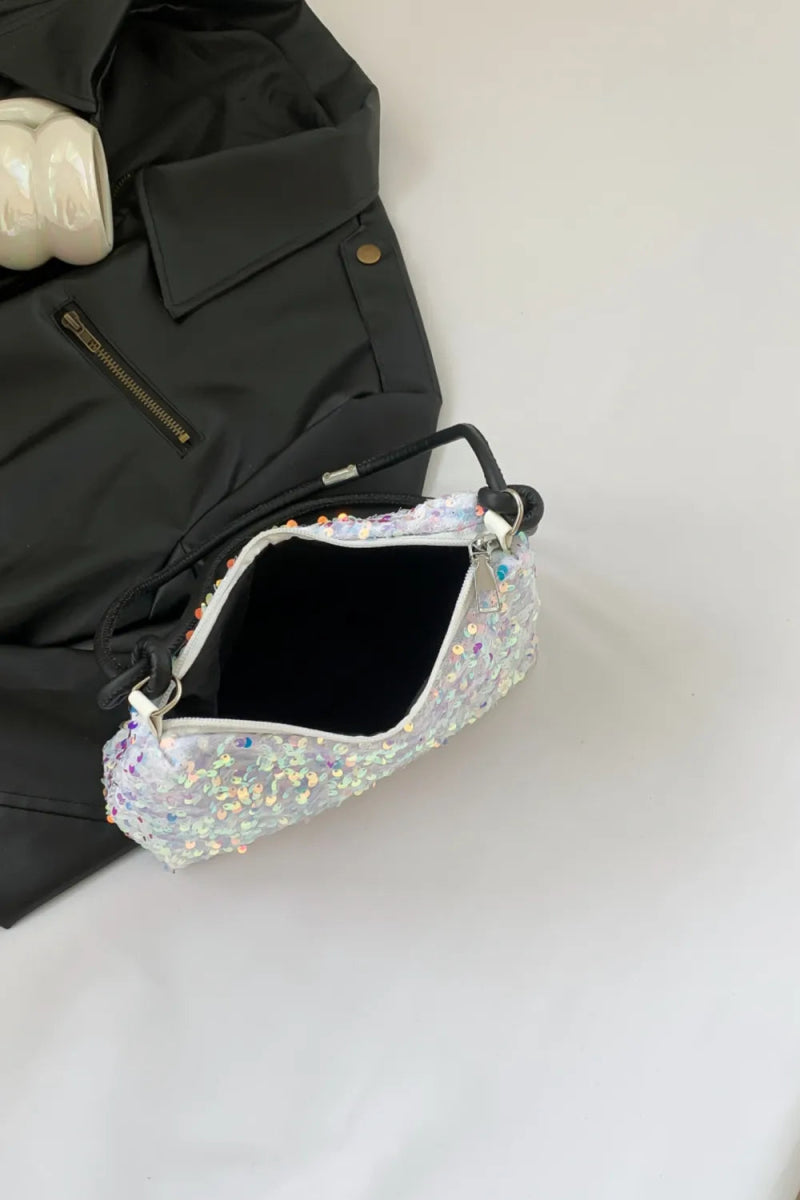 Sequin Double Strap Shoulder Bag - Topezmart