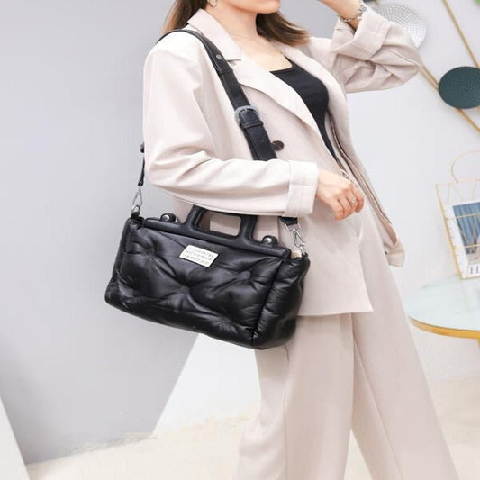 Space Cotton Bag Down Handbag Large Capacity Portable Cross - body Bag For Women - Topezmart