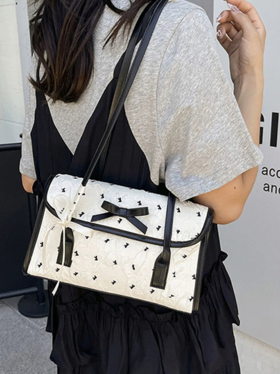 TopezMart™ Exclusive Bow PU Leather Shoulder Bag - Topezmart