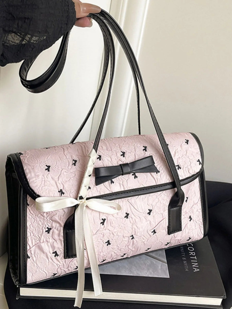 TopezMart™ Exclusive Bow PU Leather Shoulder Bag - Topezmart