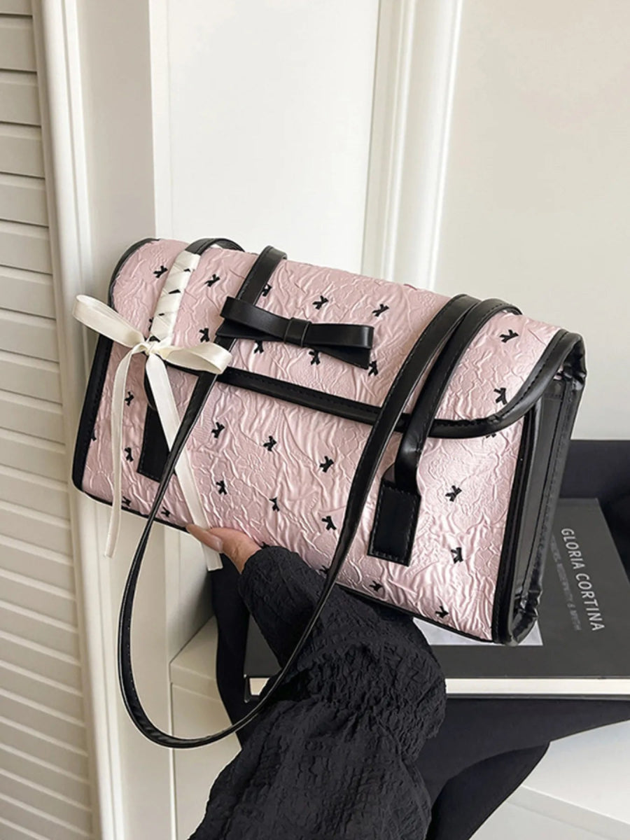 TopezMart™ Exclusive Bow PU Leather Shoulder Bag - Topezmart