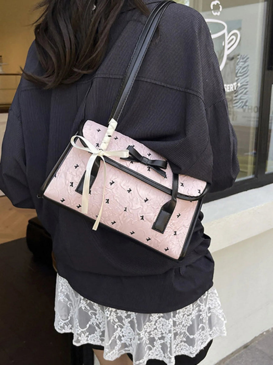 TopezMart™ Exclusive Bow PU Leather Shoulder Bag - Topezmart