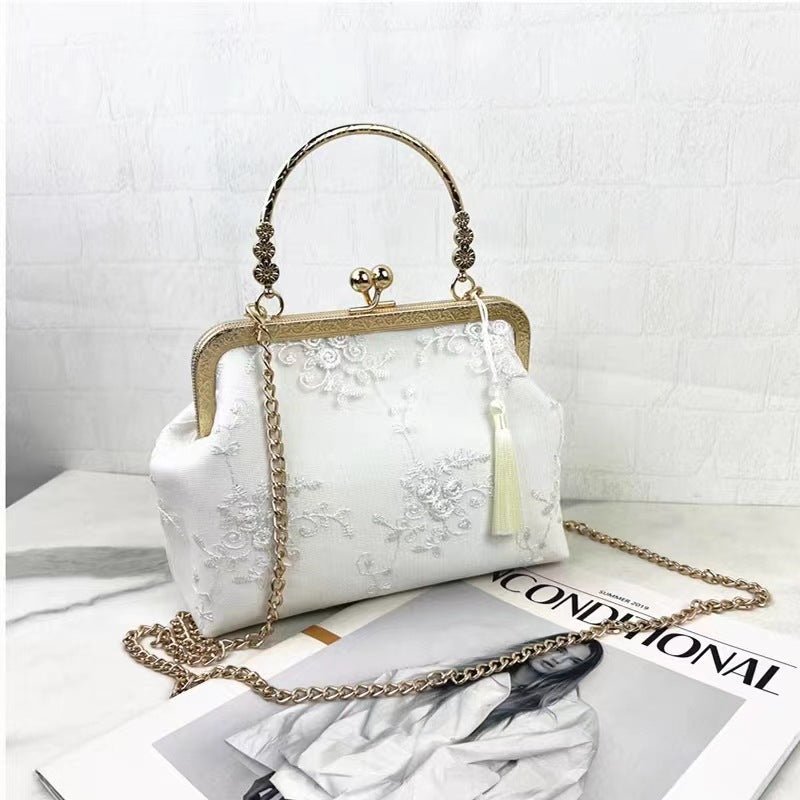 TopezMart™ Exclusive Embroidered Cheongsam One - shoulder Messenger Handbag Retro Lei Antique Style Women - Topezmart