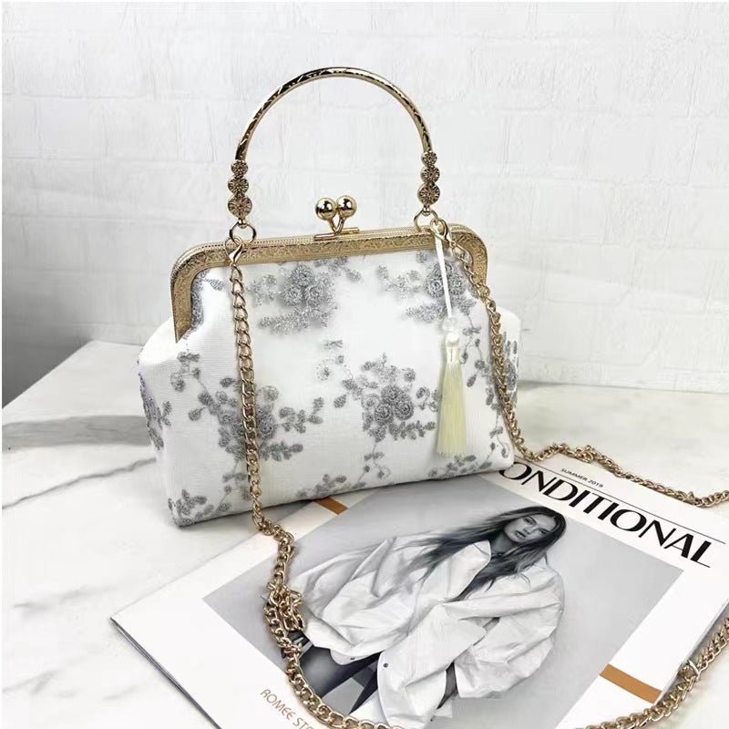 TopezMart™ Exclusive Embroidered Cheongsam One - shoulder Messenger Handbag Retro Lei Antique Style Women - Topezmart