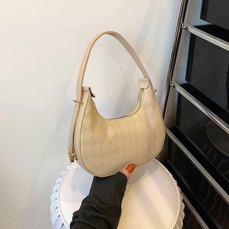 TopezMart™ Exclusive French Underarm Bag Elegant Small Shoulder Rhombus Pattern Handbag Women - Topezmart