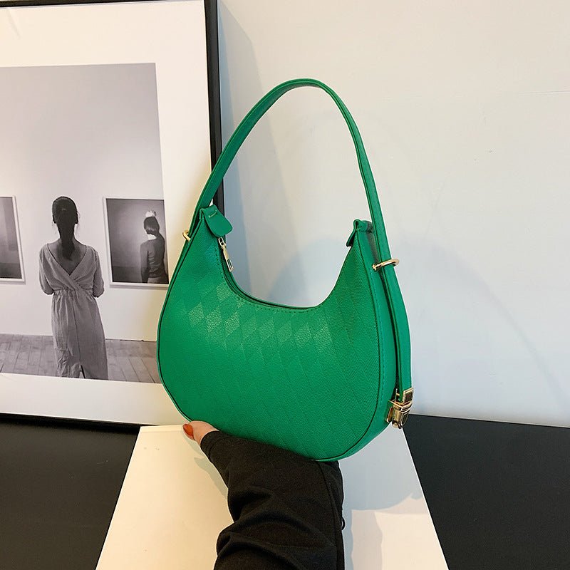 TopezMart™ Exclusive French Underarm Bag Elegant Small Shoulder Rhombus Pattern Handbag Women - Topezmart