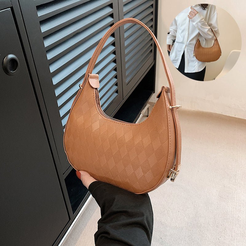 TopezMart™ Exclusive French Underarm Bag Elegant Small Shoulder Rhombus Pattern Handbag Women - Topezmart