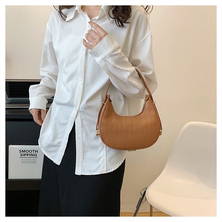 TopezMart™ Exclusive French Underarm Bag Elegant Small Shoulder Rhombus Pattern Handbag Women - Topezmart