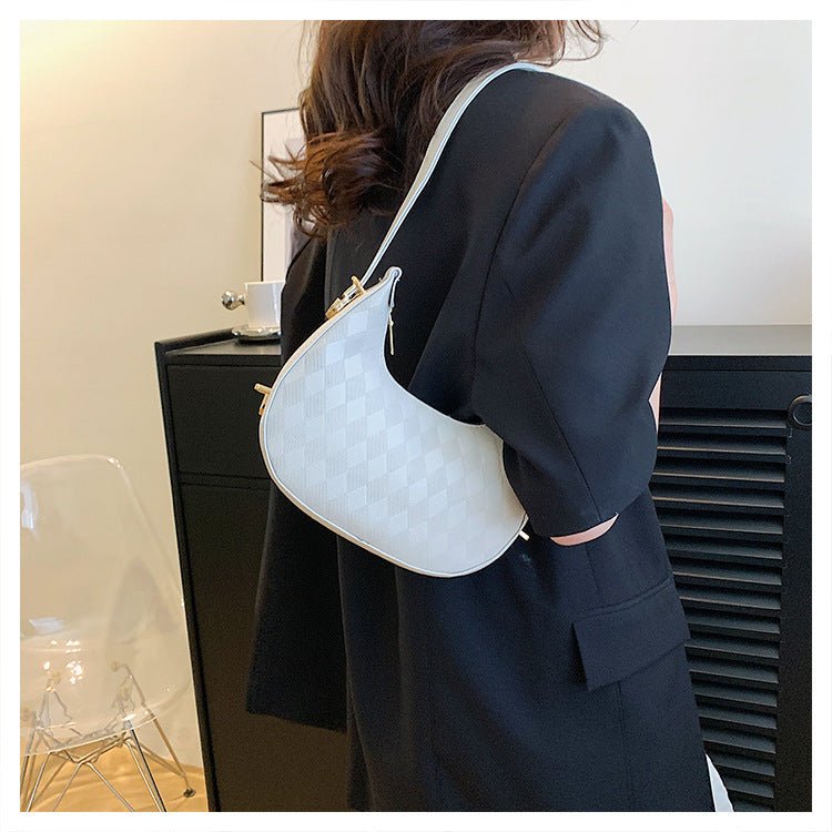 TopezMart™ Exclusive French Underarm Bag Elegant Small Shoulder Rhombus Pattern Handbag Women - Topezmart