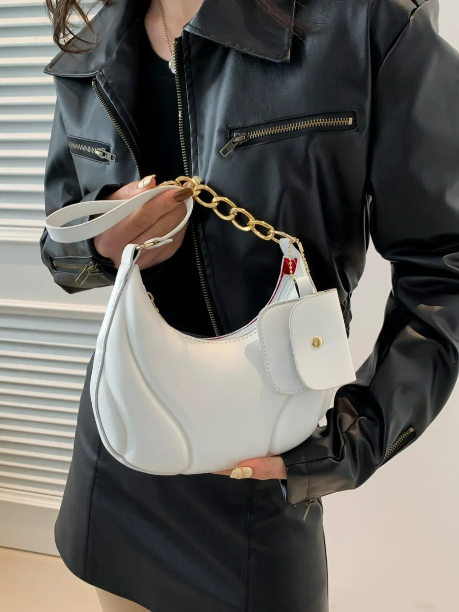 TopezMart™ Exclusive PU Leather Shoulder Bag with EarPods Bag - Topezmart