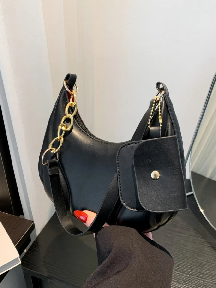 TopezMart™ Exclusive PU Leather Shoulder Bag with EarPods Bag - Topezmart