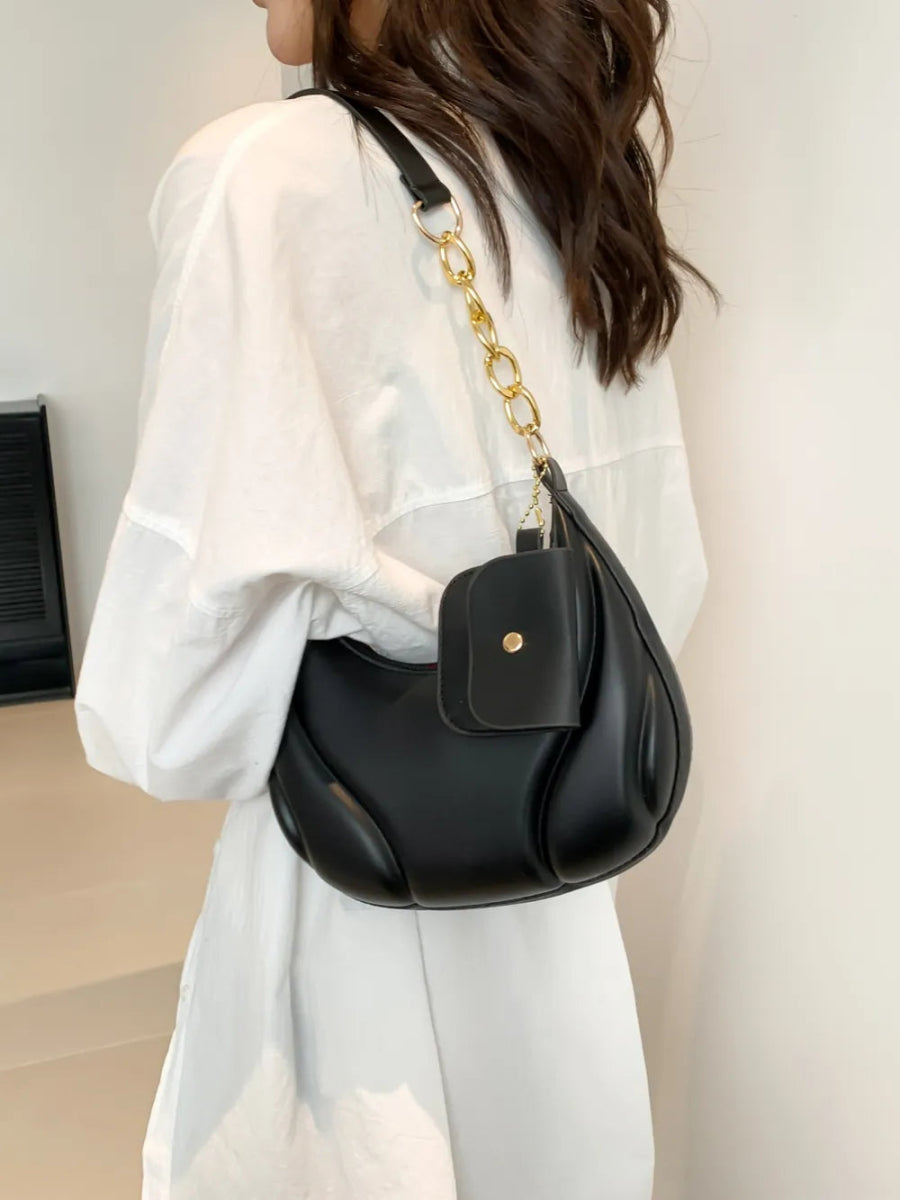 TopezMart™ Exclusive PU Leather Shoulder Bag with EarPods Bag - Topezmart