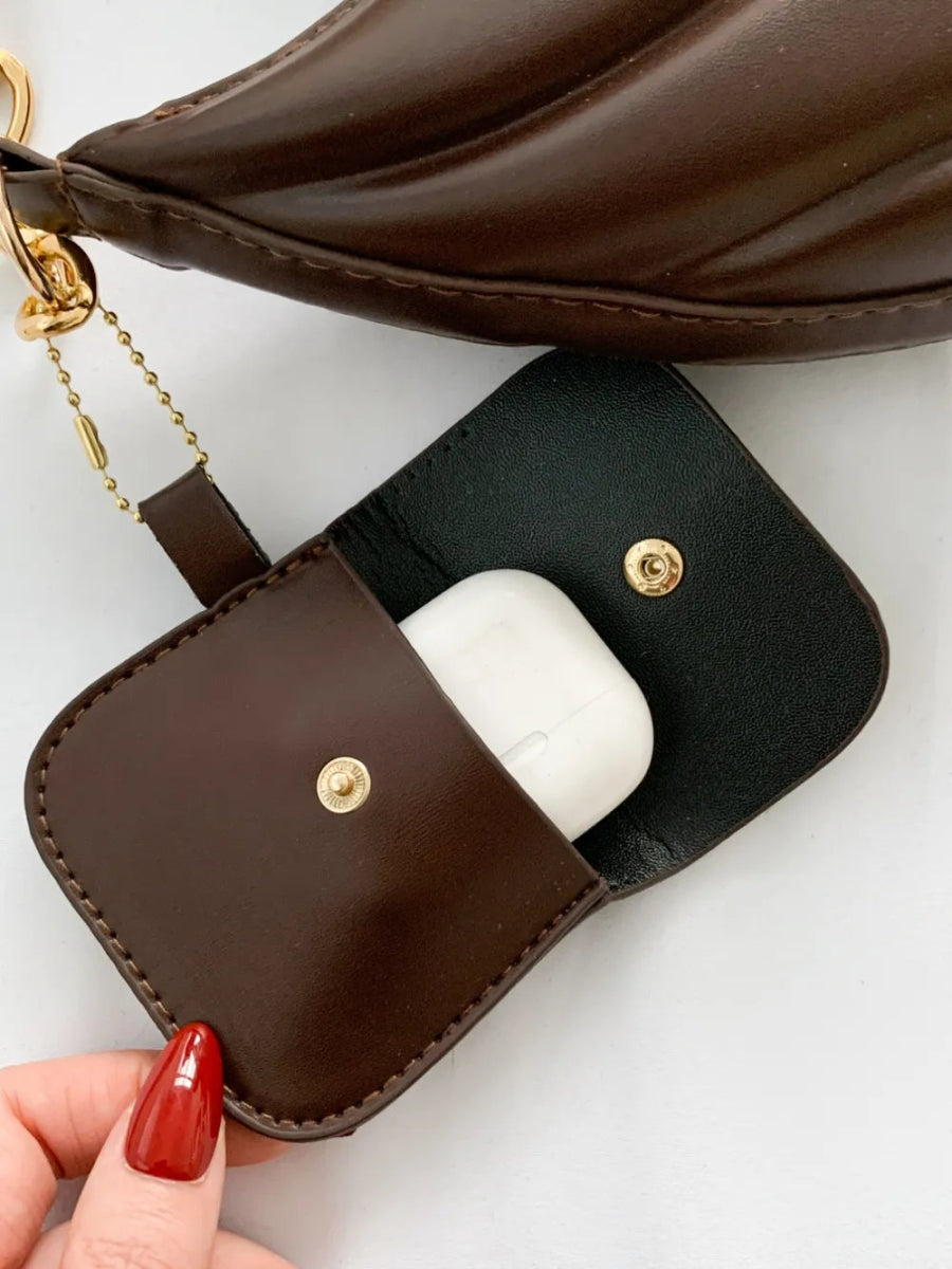 TopezMart™ Exclusive PU Leather Shoulder Bag with EarPods Bag - Topezmart