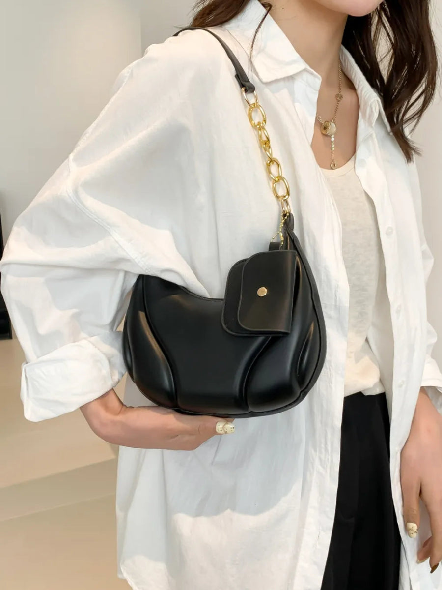 TopezMart™ Exclusive PU Leather Shoulder Bag with EarPods Bag - Topezmart