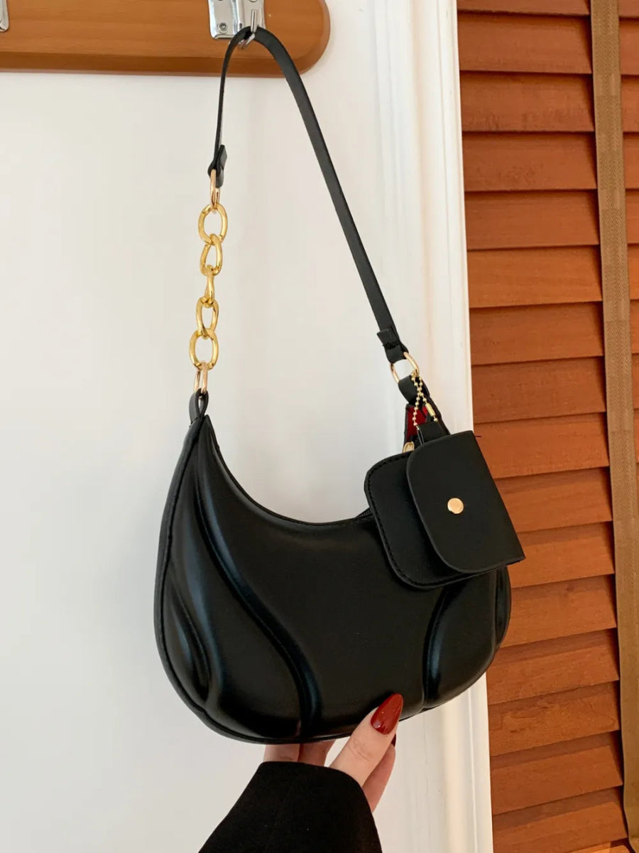 TopezMart™ Exclusive PU Leather Shoulder Bag with EarPods Bag - Topezmart