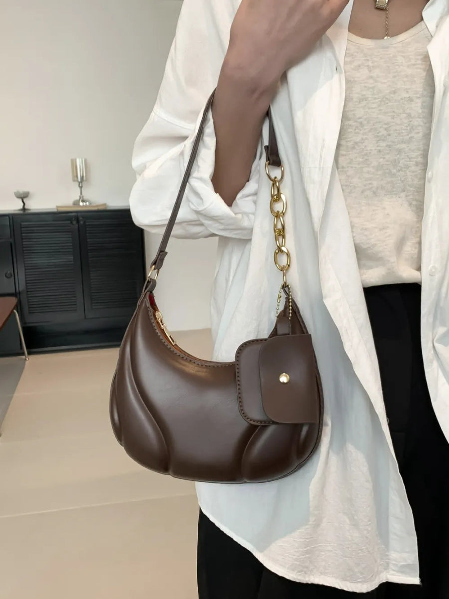 TopezMart™ Exclusive PU Leather Shoulder Bag with EarPods Bag - Topezmart