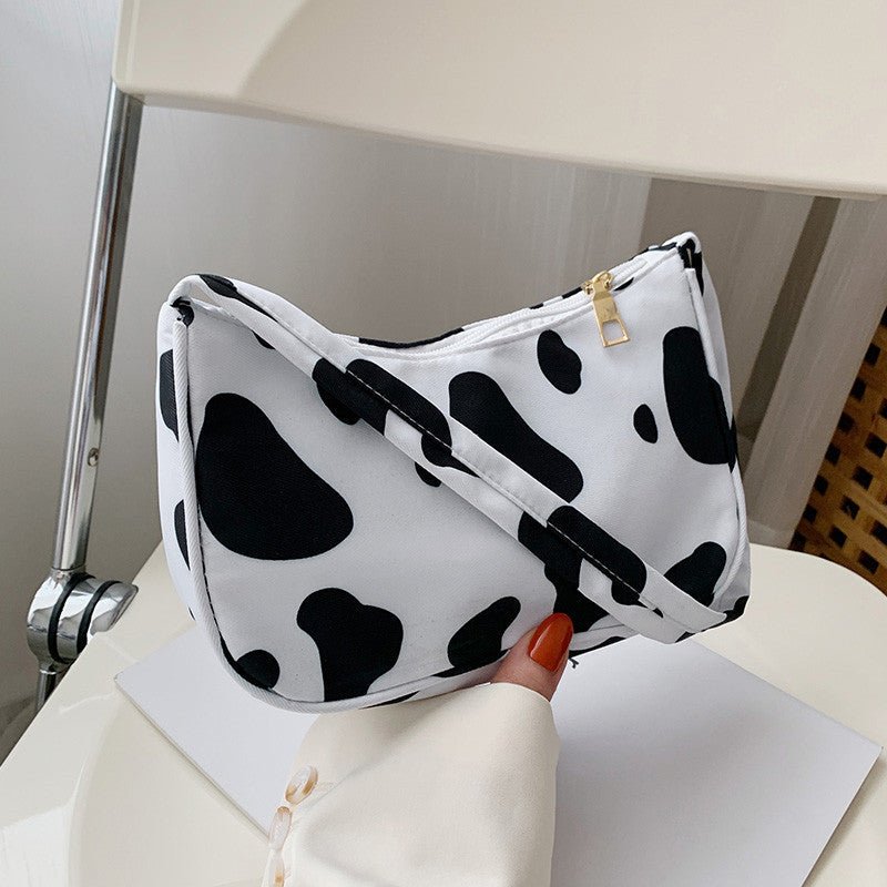 TopezMart™ Exclusive Women Handbag Butterfly Cow Leopard Printed Pattern Underarm Bags Small Shoulder Bag - Topezmart