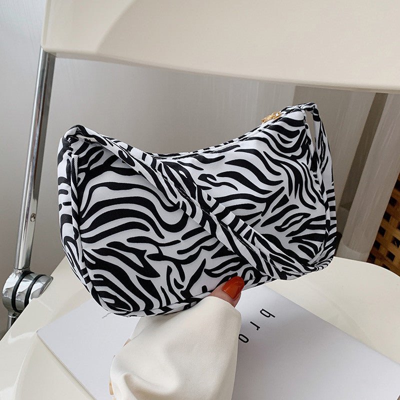TopezMart™ Exclusive Women Handbag Butterfly Cow Leopard Printed Pattern Underarm Bags Small Shoulder Bag - Topezmart