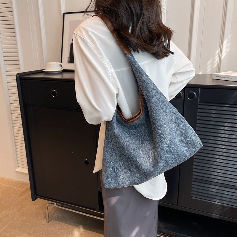 TopezMart™ Limited Edition Denim Canvas Bucket Bag Fashion Large Capacity Shoulder Bags For Women Tote Handbag Female Shopping Bags - Topezmart