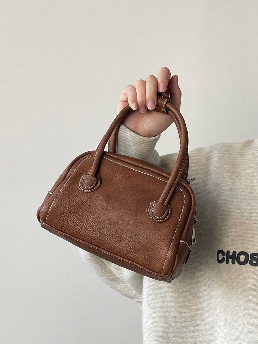 TopezMart™ Limited Edition Korean Style Niche Maillard Bowling Versatile Casual Ins Handbag Crossbody Bag Women - Topezmart