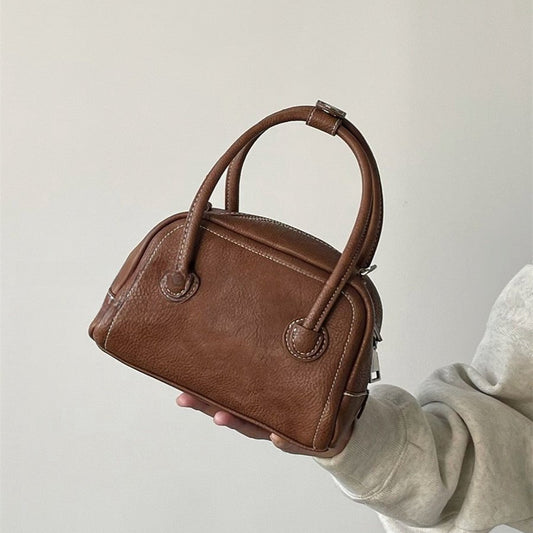 TopezMart™ Limited Edition Korean Style Niche Maillard Bowling Versatile Casual Ins Handbag Crossbody Bag Women - Topezmart