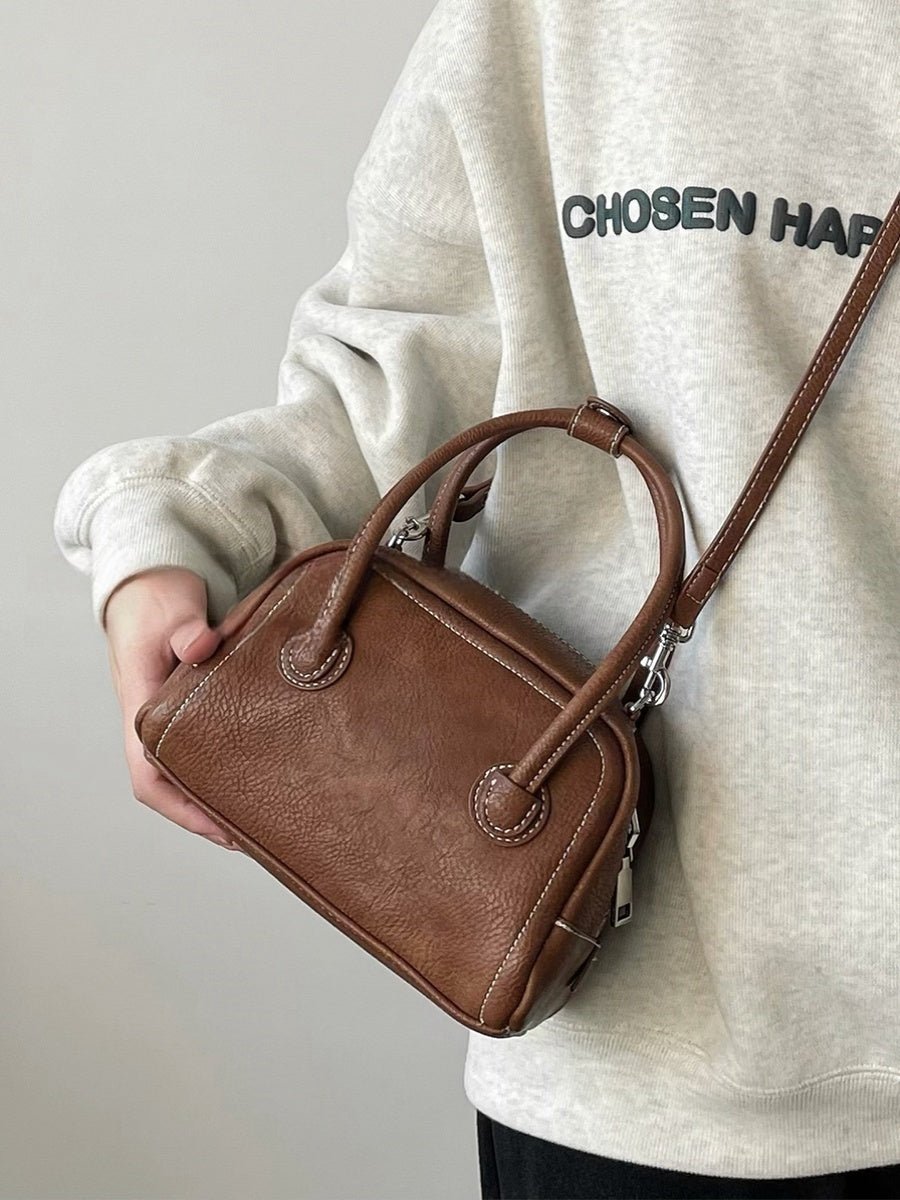 TopezMart™ Limited Edition Korean Style Niche Maillard Bowling Versatile Casual Ins Handbag Crossbody Bag Women - Topezmart