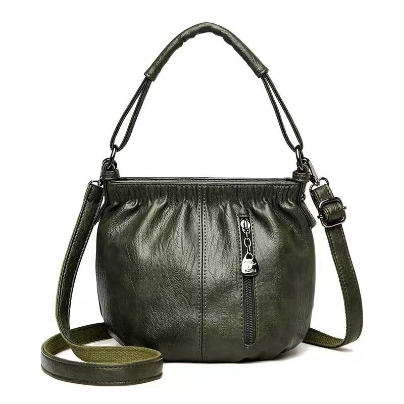 TopezMart™ Limited Edition Retro Pleated Design Bucket Bag Fashion All - match Shoulder Messenger Bags For Women Handbag - Topezmart