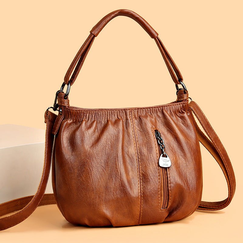TopezMart™ Limited Edition Retro Pleated Design Bucket Bag Fashion All - match Shoulder Messenger Bags For Women Handbag - Topezmart