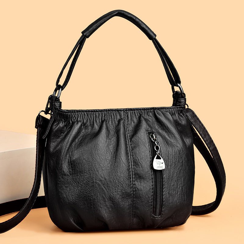 TopezMart™ Limited Edition Retro Pleated Design Bucket Bag Fashion All - match Shoulder Messenger Bags For Women Handbag - Topezmart