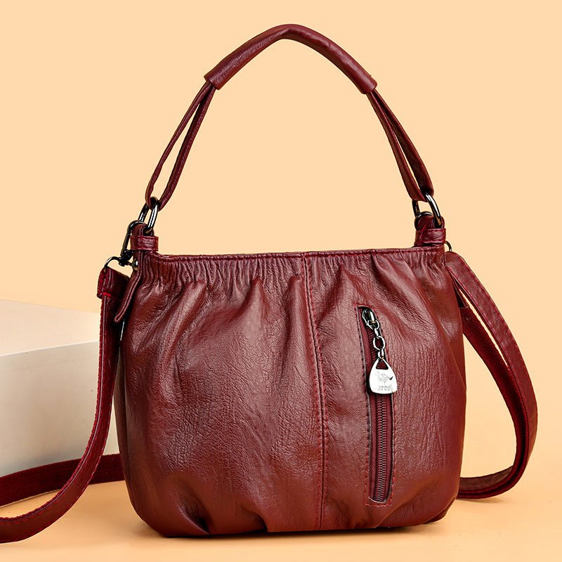 TopezMart™ Limited Edition Retro Pleated Design Bucket Bag Fashion All - match Shoulder Messenger Bags For Women Handbag - Topezmart