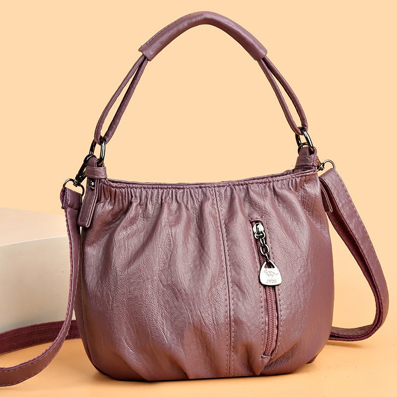 TopezMart™ Limited Edition Retro Pleated Design Bucket Bag Fashion All - match Shoulder Messenger Bags For Women Handbag - Topezmart