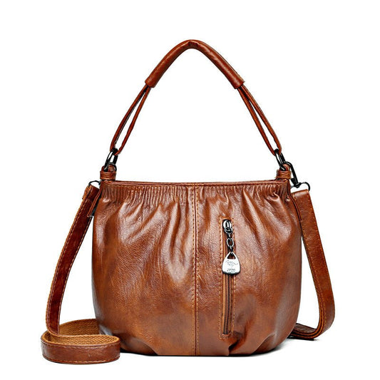 TopezMart™ Limited Edition Retro Pleated Design Bucket Bag Fashion All - match Shoulder Messenger Bags For Women Handbag - Topezmart