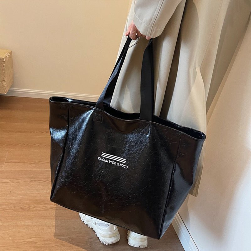 TopezMart™ Premium Large Capacity Tote Bag Women Fashion Versatile Solid Shoulder Bags Waterproof Designer Luxury Handbag Trend Personalized Travel Bag - Topezmart