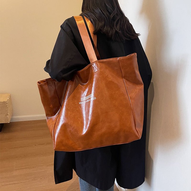 TopezMart™ Premium Large Capacity Tote Bag Women Fashion Versatile Solid Shoulder Bags Waterproof Designer Luxury Handbag Trend Personalized Travel Bag - Topezmart
