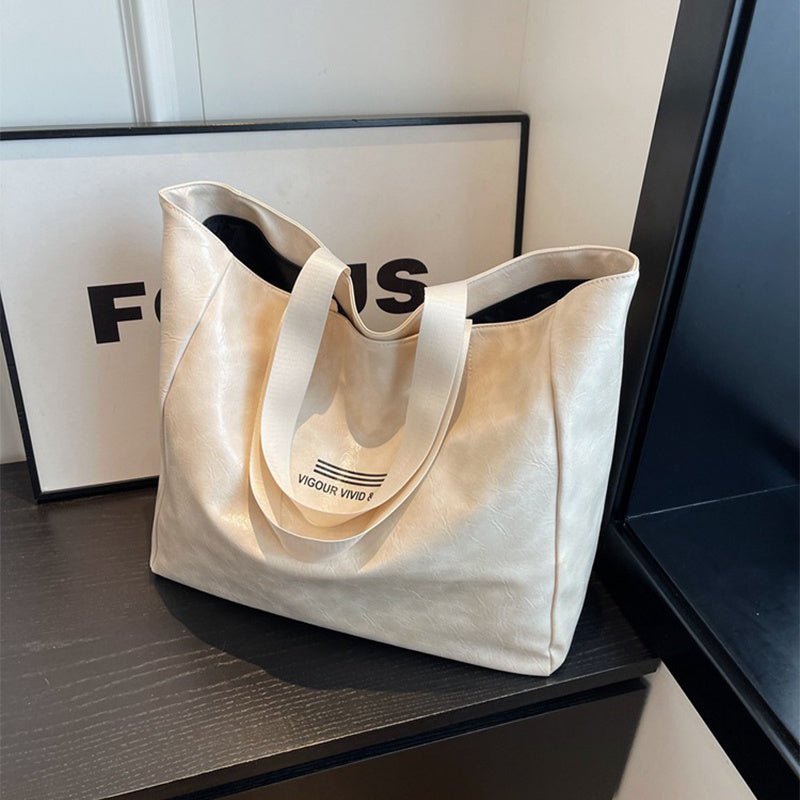 TopezMart™ Premium Large Capacity Tote Bag Women Fashion Versatile Solid Shoulder Bags Waterproof Designer Luxury Handbag Trend Personalized Travel Bag - Topezmart
