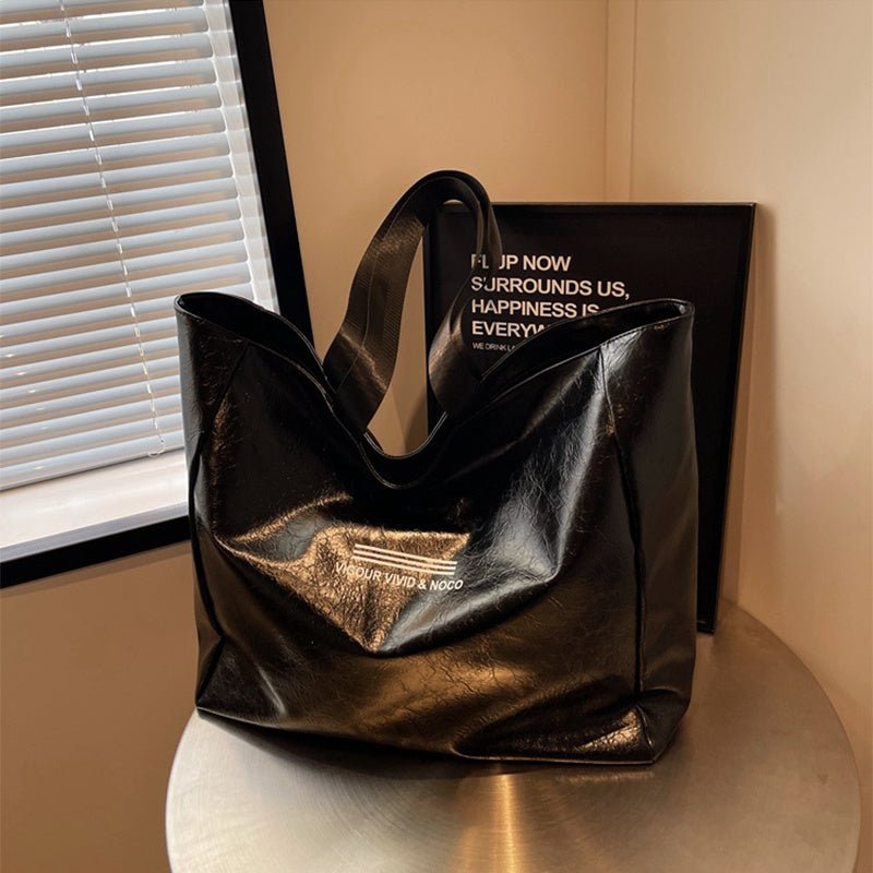 TopezMart™ Premium Large Capacity Tote Bag Women Fashion Versatile Solid Shoulder Bags Waterproof Designer Luxury Handbag Trend Personalized Travel Bag - Topezmart