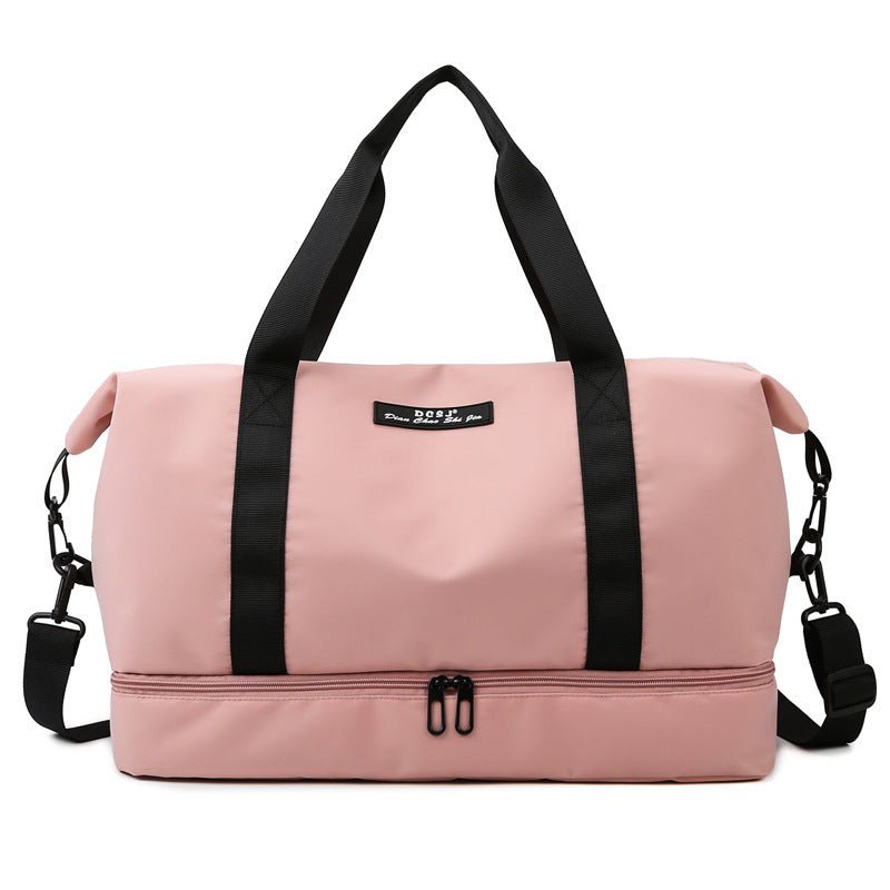 TopezMart™ Premium Large Capacity Travel Duffle Bag With Shoes Compartment Portable Sports Gym Fitness Waterfproof Shoulder Bag Weekender Overnight Handbag Women - Topezmart