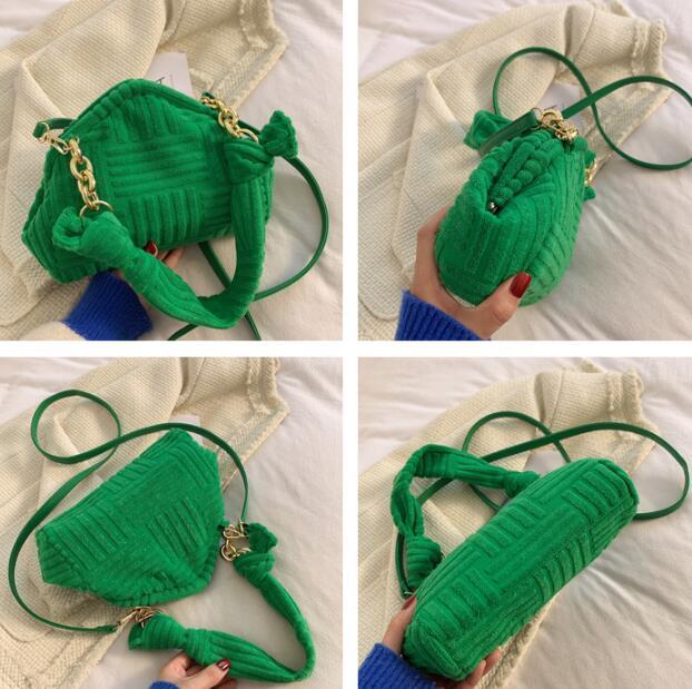 TopezMart™ Premium Luxury Towel Pattern Women New Fashion Plush Triangle Clip Handbag - Topezmart